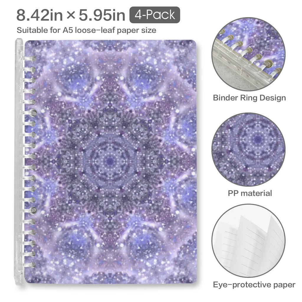 Katerina's Lilac Star Desires Loose-Leaf Notebooks ( Cover Print, 4-Pack ) | Ships from USA