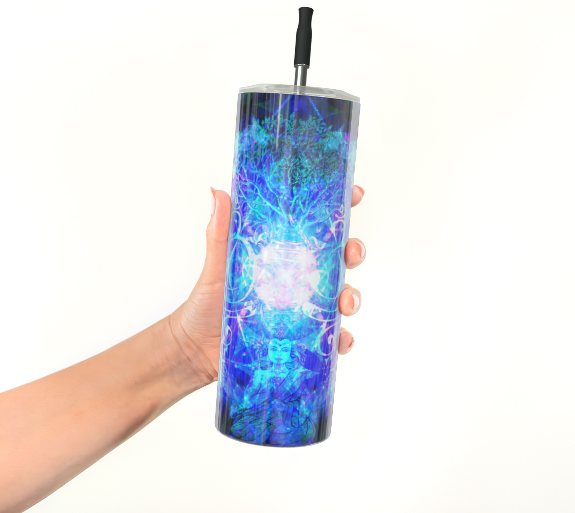 Amen Jin's Memories of Yesterday Buddha Meditations Stainless Steel Tumbler