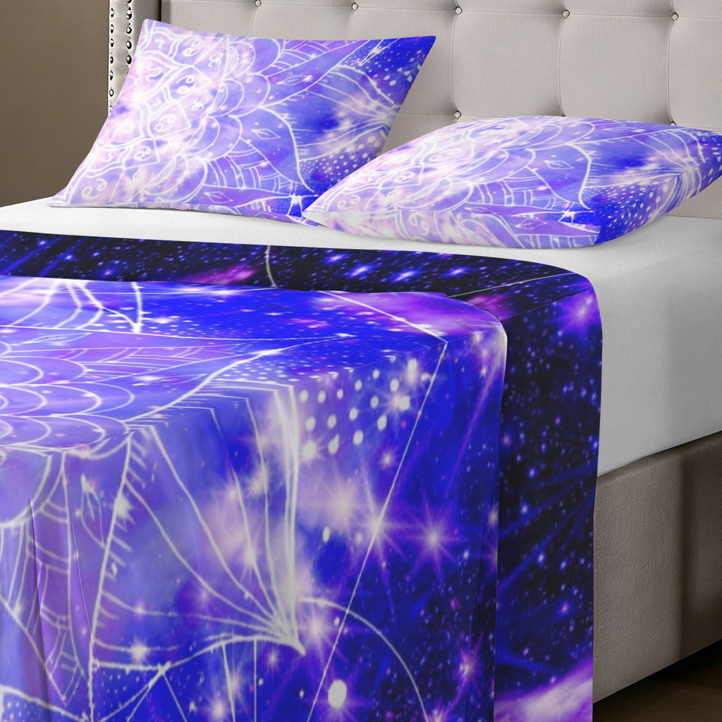Katerina's Psyche Yin Yang Meditations 3-Piece Bedding Set (Bed Sheet + Pillowcases)  | Ships from USA