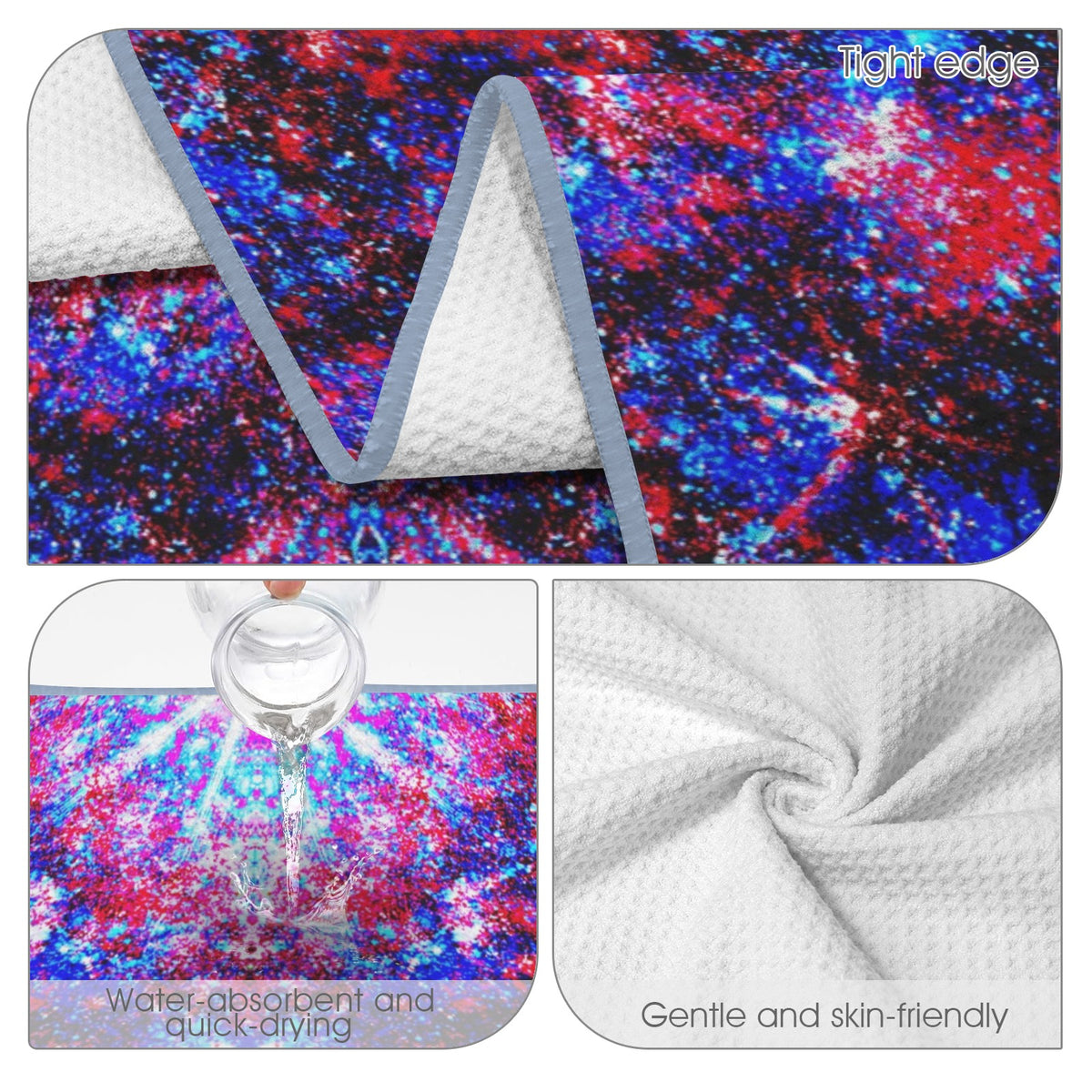 Katerina's Founder's Desires Waffle Weave Bath Towel 29" x 58" | Ships from USA