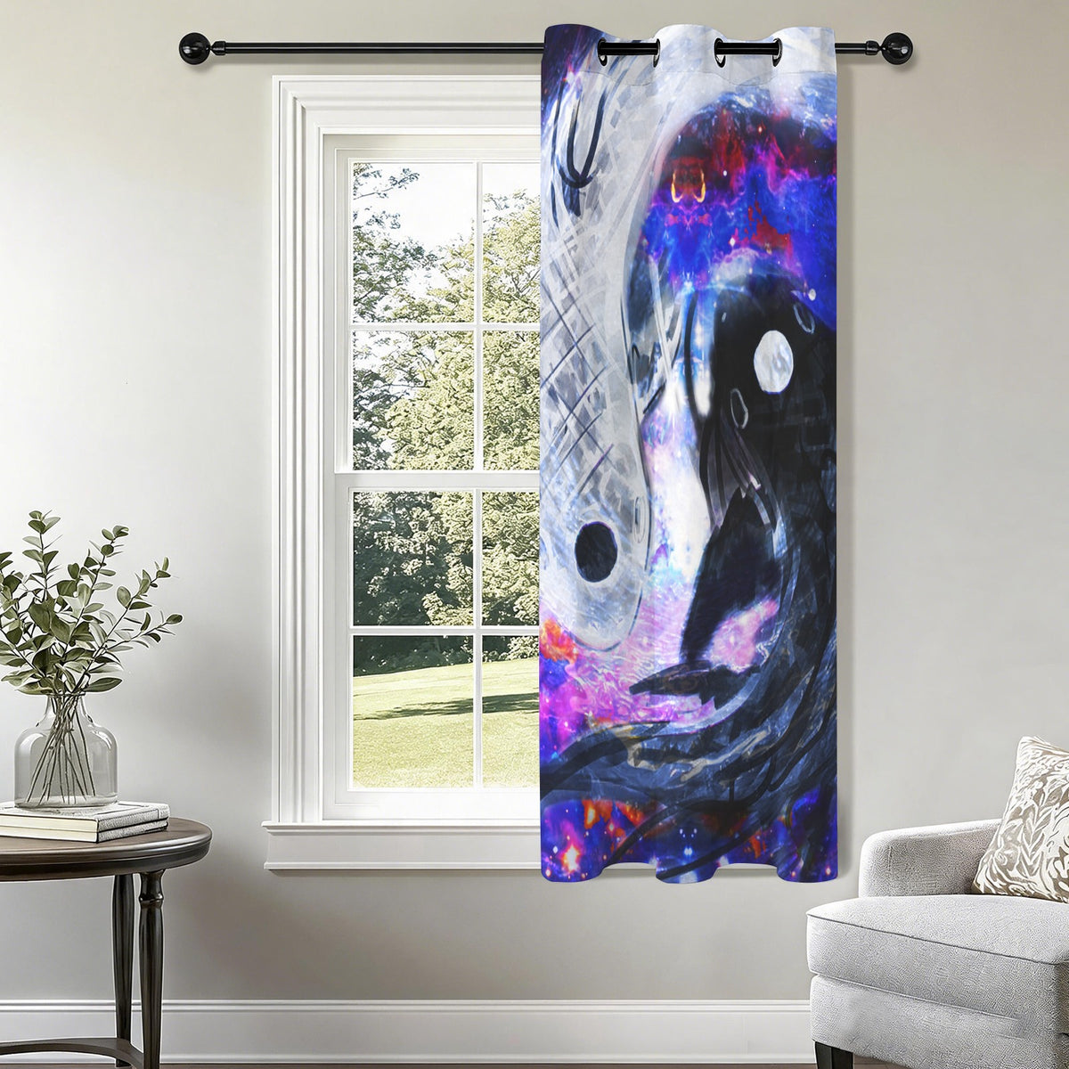 Katerina's Cassandra Koi Desires Grommet Curtain 42" x 63" ( 1 Piece ) | Ships from USA