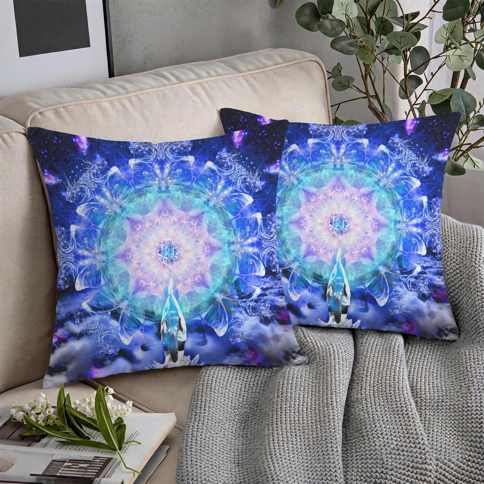 Amen Jin's Katerina's Eros & Psyche Metamorphosis Meditations Custom Pillow Cases 18" x 18" (2-Pack) | Ships from USA