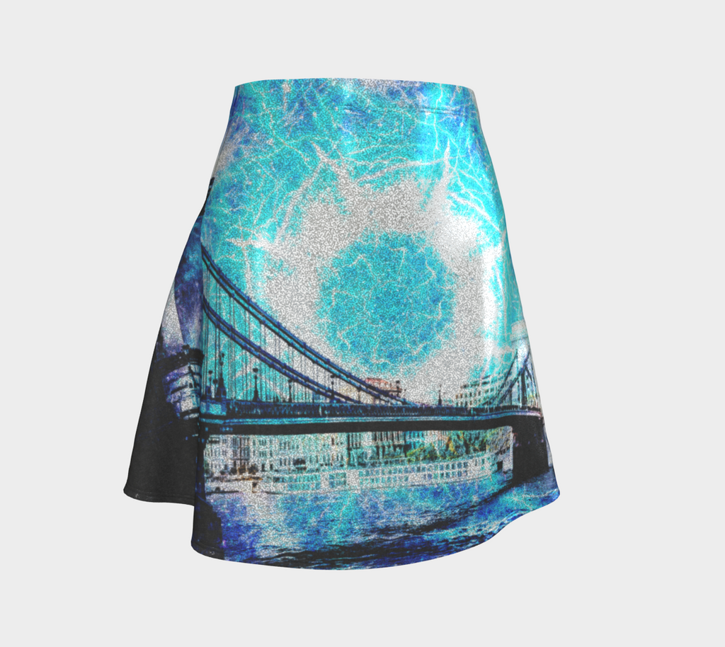 Katerina's Mandala of Electric Dragon Fire Desires Budapest Dreams Flared Skirt