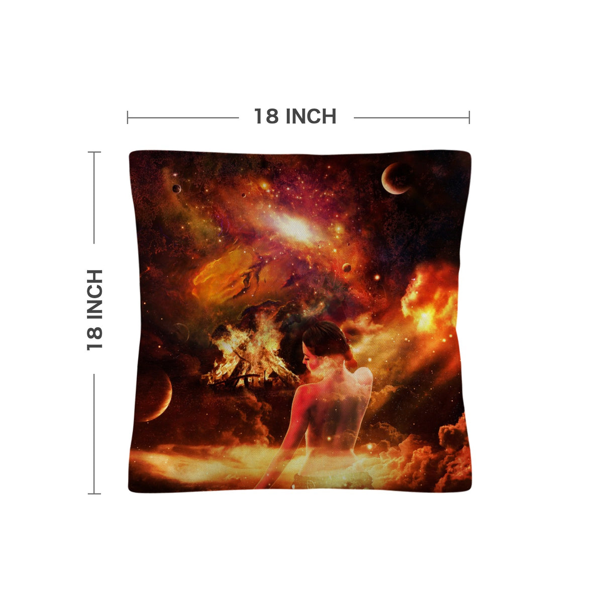 Samhain Magical Night Dreams Linen Throw Pillow 18" x 18" ( 1 Piece ) | Ships from USA