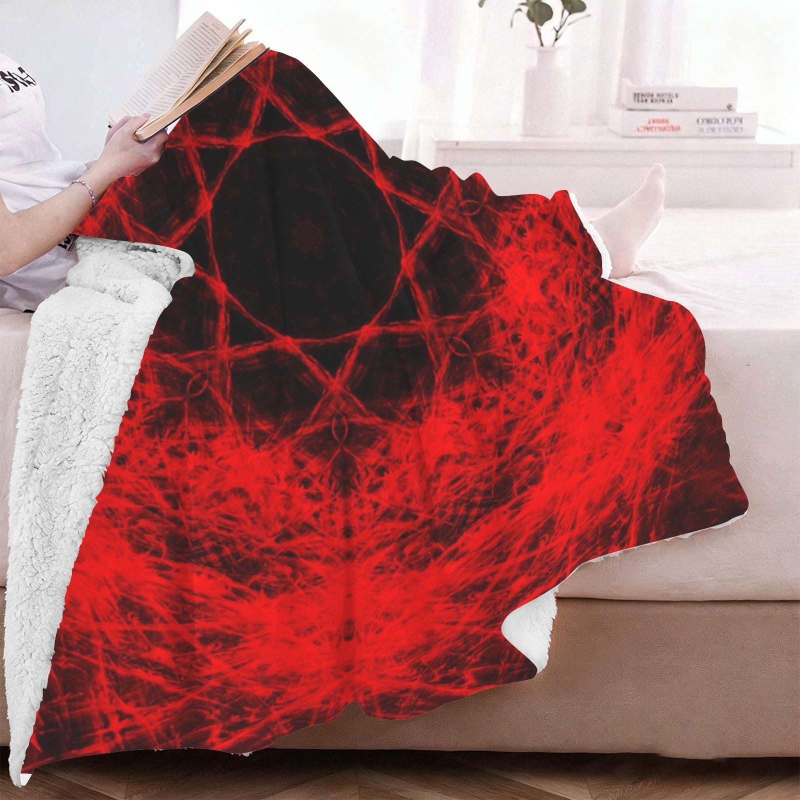 Katerina's Waiting for Hello Desires Sherpa Fleece Blanket 60" x 80" | Ships from USA