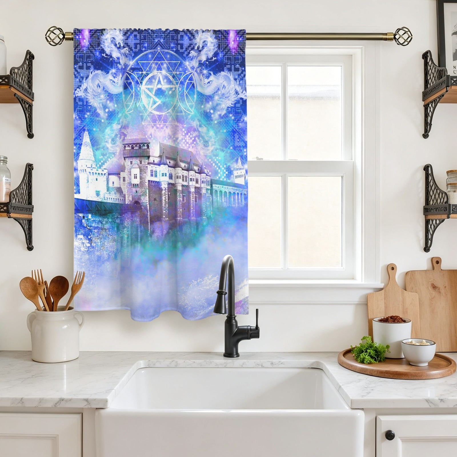 Amen Jin's Katerina's Eros & Psyche Dracularian Meditations Window Curtain 27.6" x 39.4" ( 1 Piece ) | Ships from USA