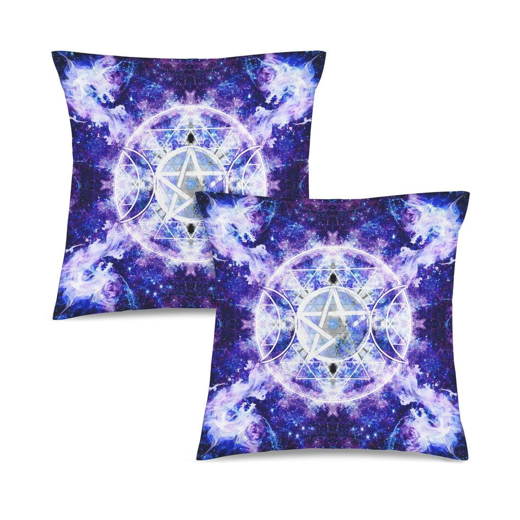 Amen Jin's Katerina's Dracularian Dragoness Triple Goddess Meditations Custom Pillow Cases 18" x 18" (2-Pack) | Ships from USA