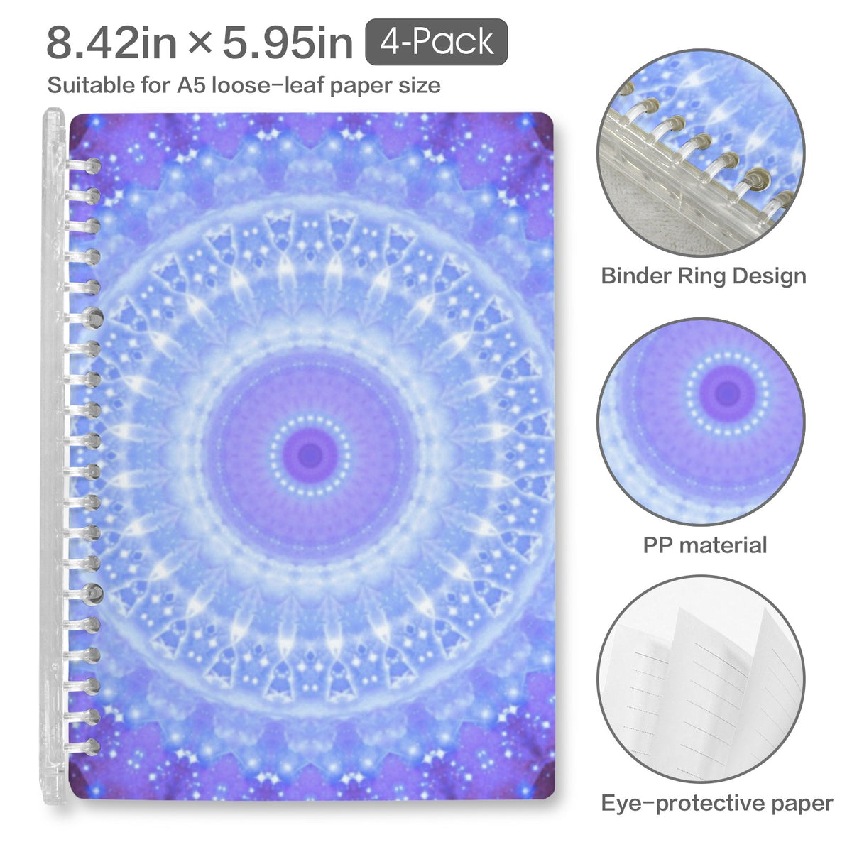 Katerina's Living on a Prayer Desires Loose-Leaf Notebooks ( Cover Print, 4-Pack ) | Ships from USA