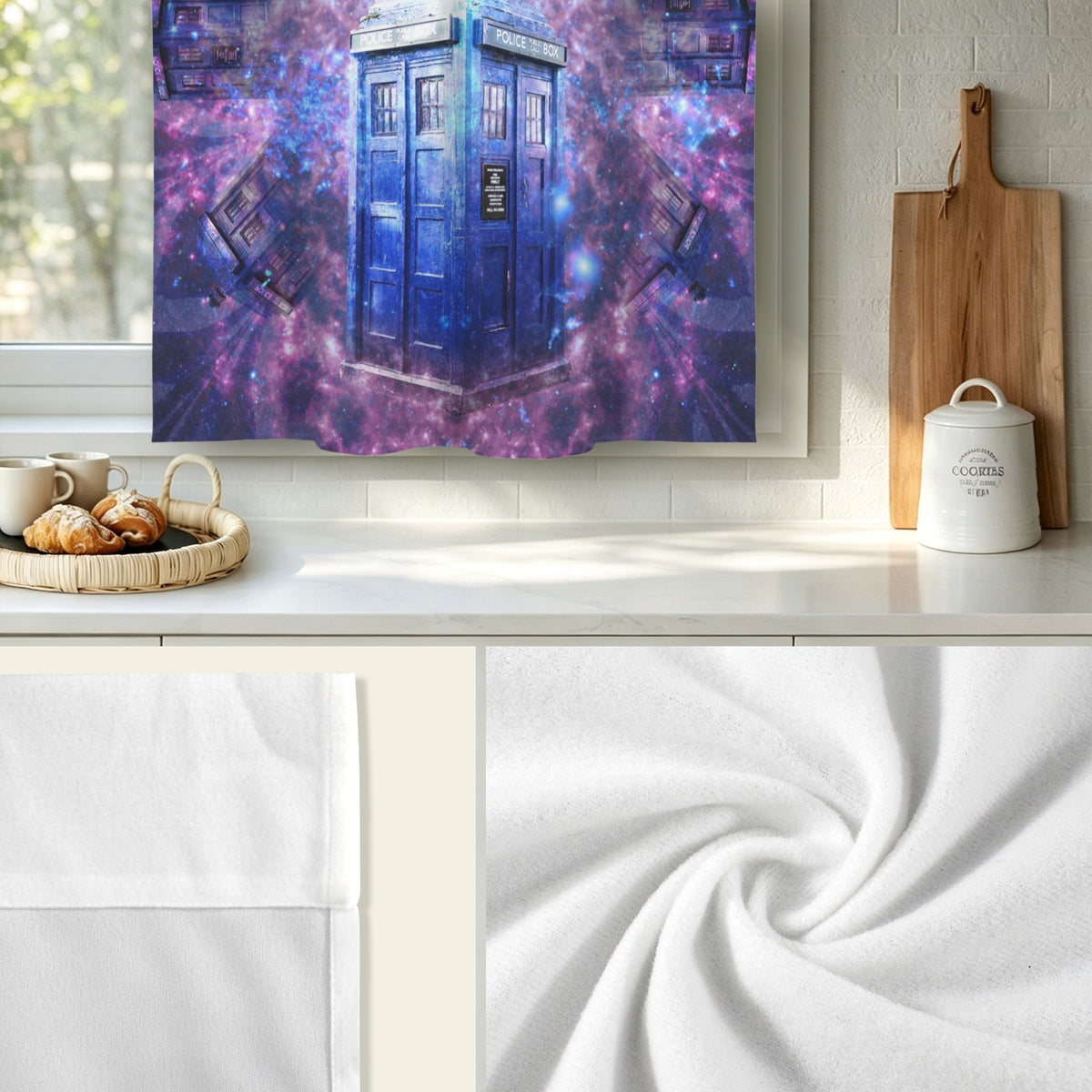 Katerina's Through Time & Space Doctor Desires Window Curtain 52" x 63" ( 1 Piece ) | Ships from USA