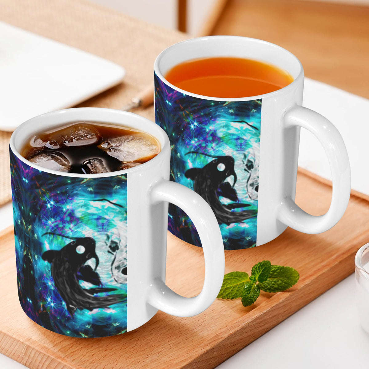 Katerina's Now & Forever Koi Desires Custom White Mug(11OZ)(Set of 2) | Ships from USA