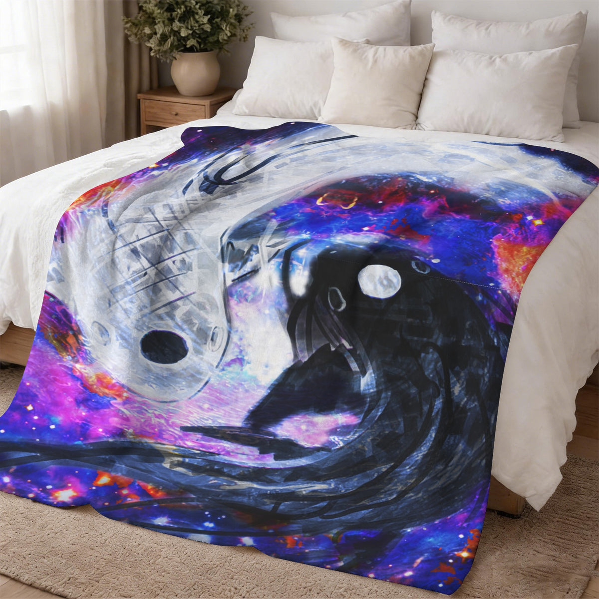 Katerina's Cassandra Koi Desires Sherpa Fleece Blanket 60" x 80" | Ships from USA