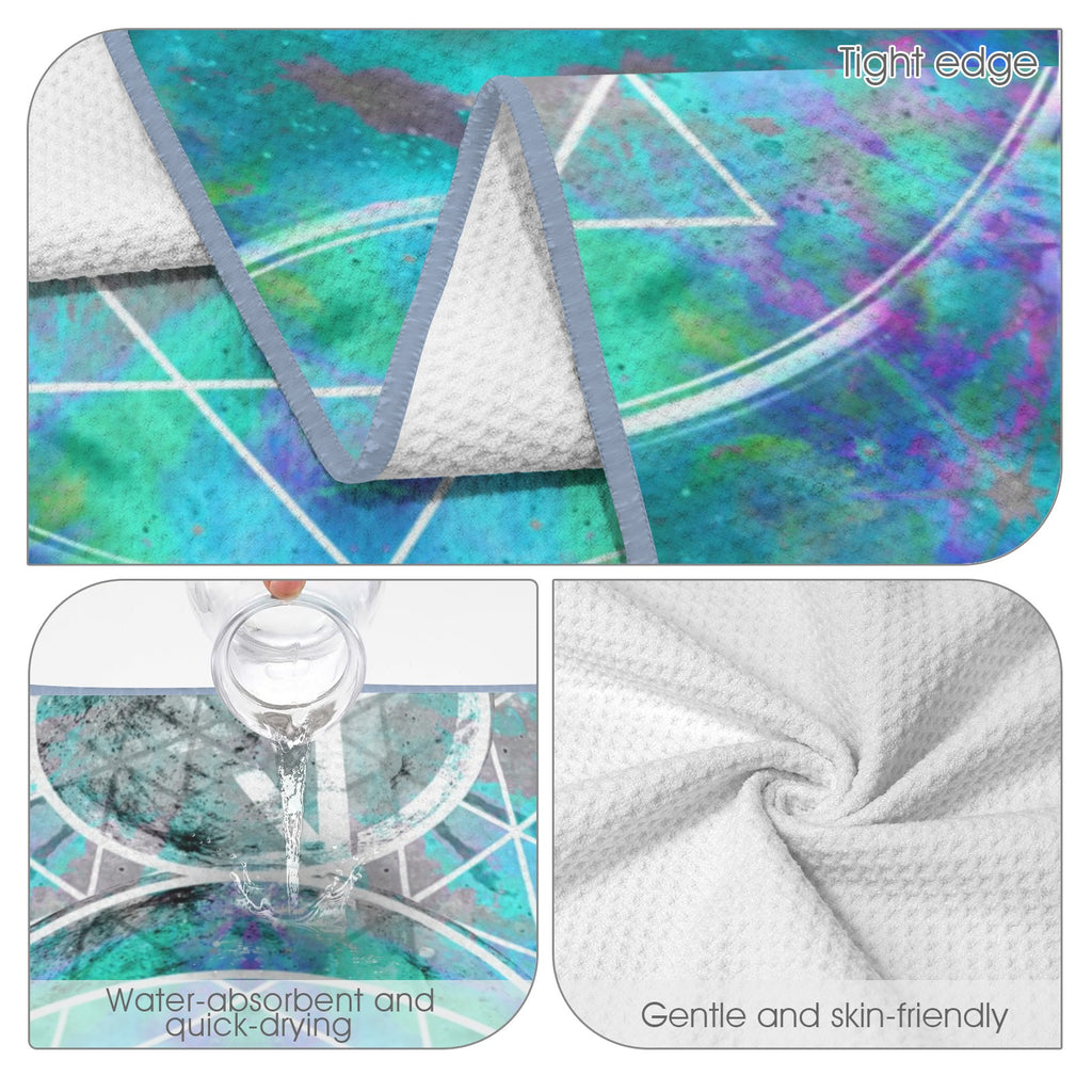 Katerina's Now & Forever Triple Goddess Meditations Waffle Weave Bath Towel 29" x 58" | Ships from USA