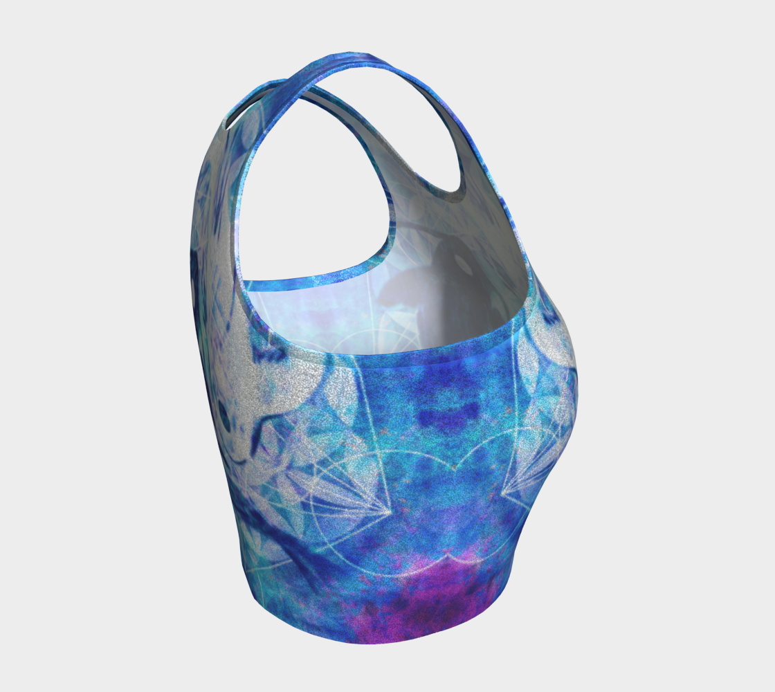 Amen Jin's Lotus Koi Meditations Athletic Crop Top