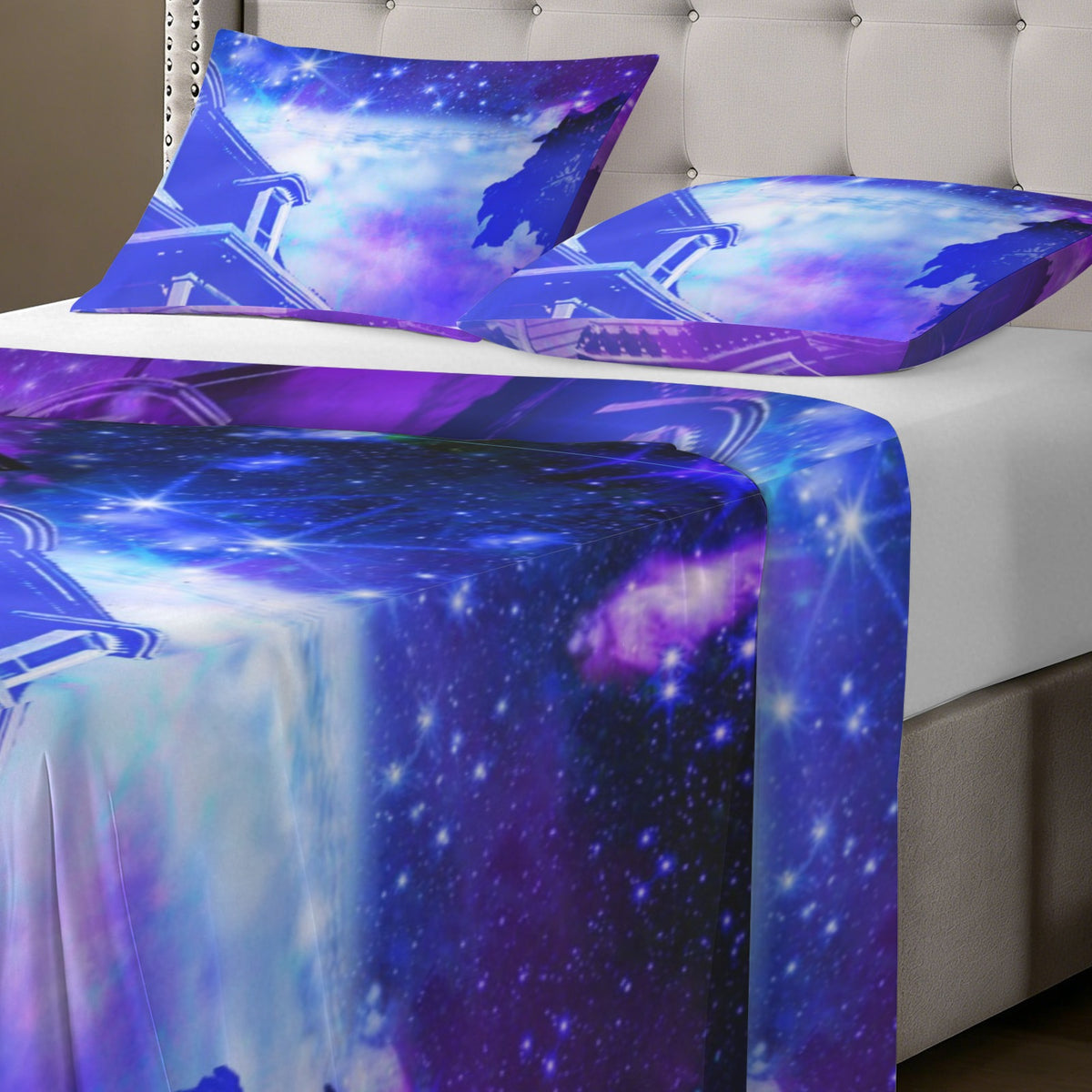 Amen Jin's Katerina's Eros & Psyche Desires Hocus Pocus Dreams 3-Piece Bedding Set (Bed Sheet + Pillowcases)  | Ships from USA