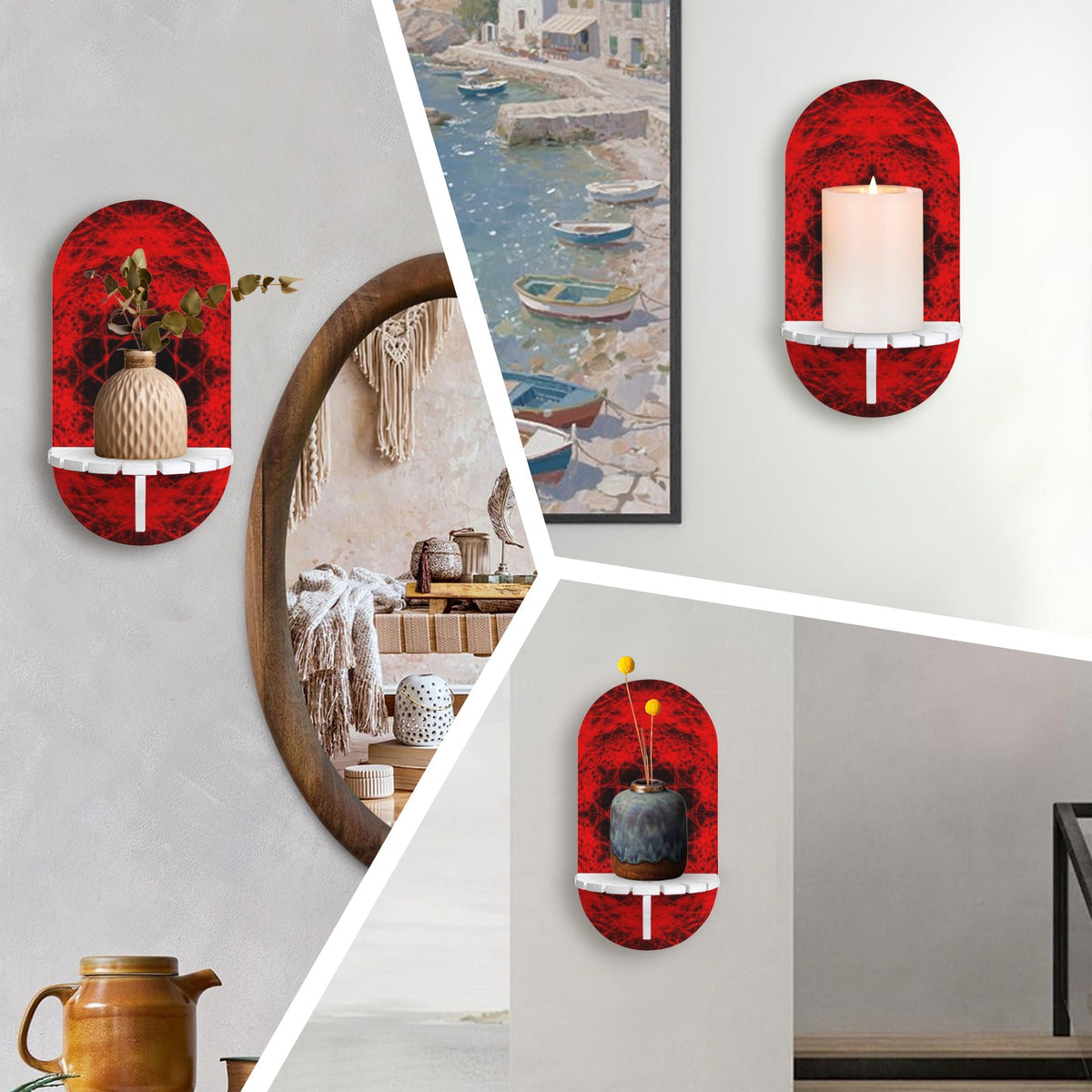 Katerina's Waiting for Hello Desires Wall Mounted Candle Holder | Ships from USA