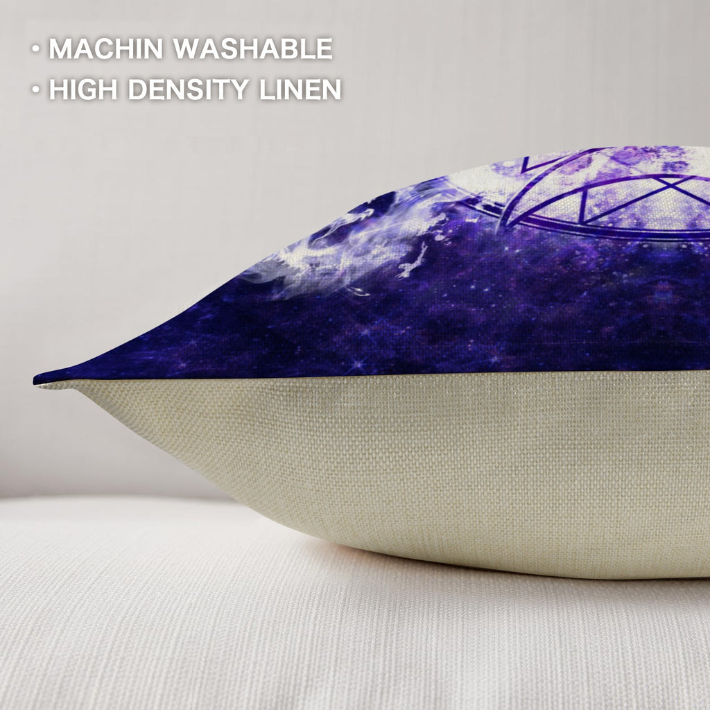Katerina's Dragon's Eye Magickal Awakening Meditations Linen Throw Pillow 18" x 18" ( 1 Piece ) | Ships from USA