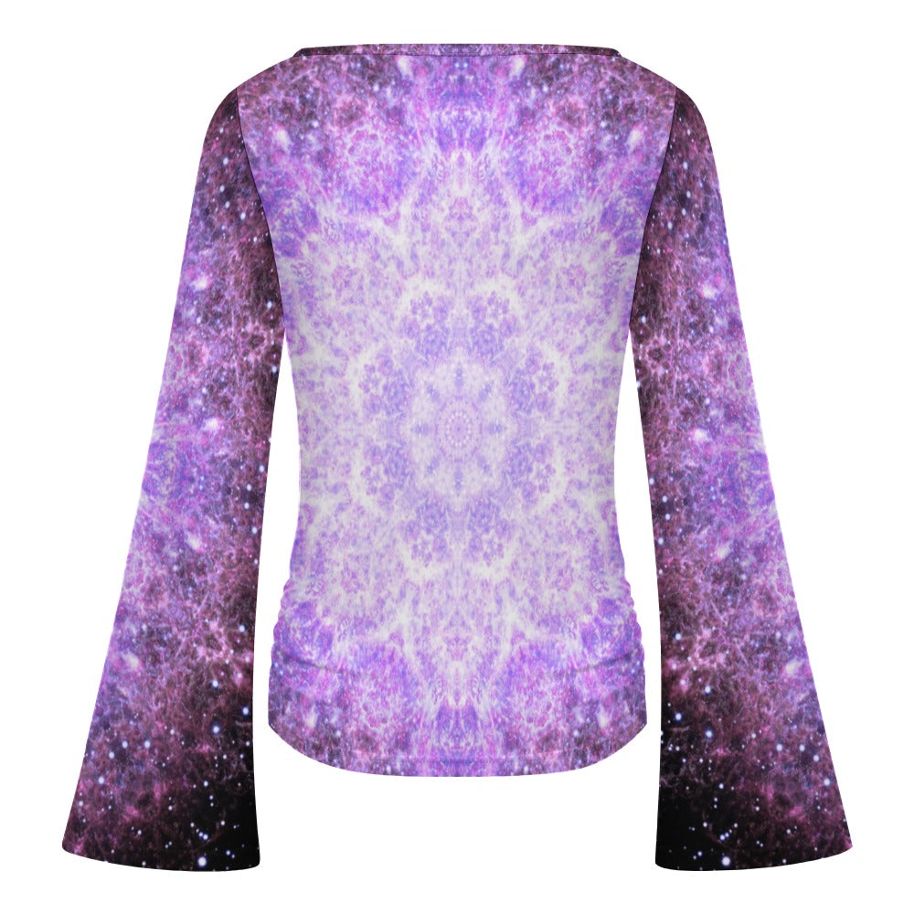 Sahasrara Desires Women's Boat Neck Bell Sleeve T-shirt