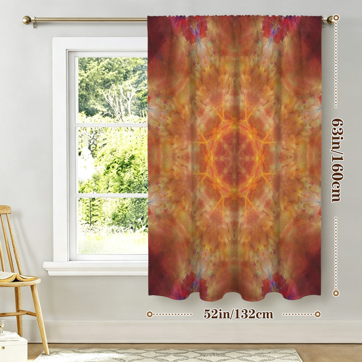 Katerina's Supernova Desires Window Curtain 52" x 63" ( 1 Piece ) | Ships from USA