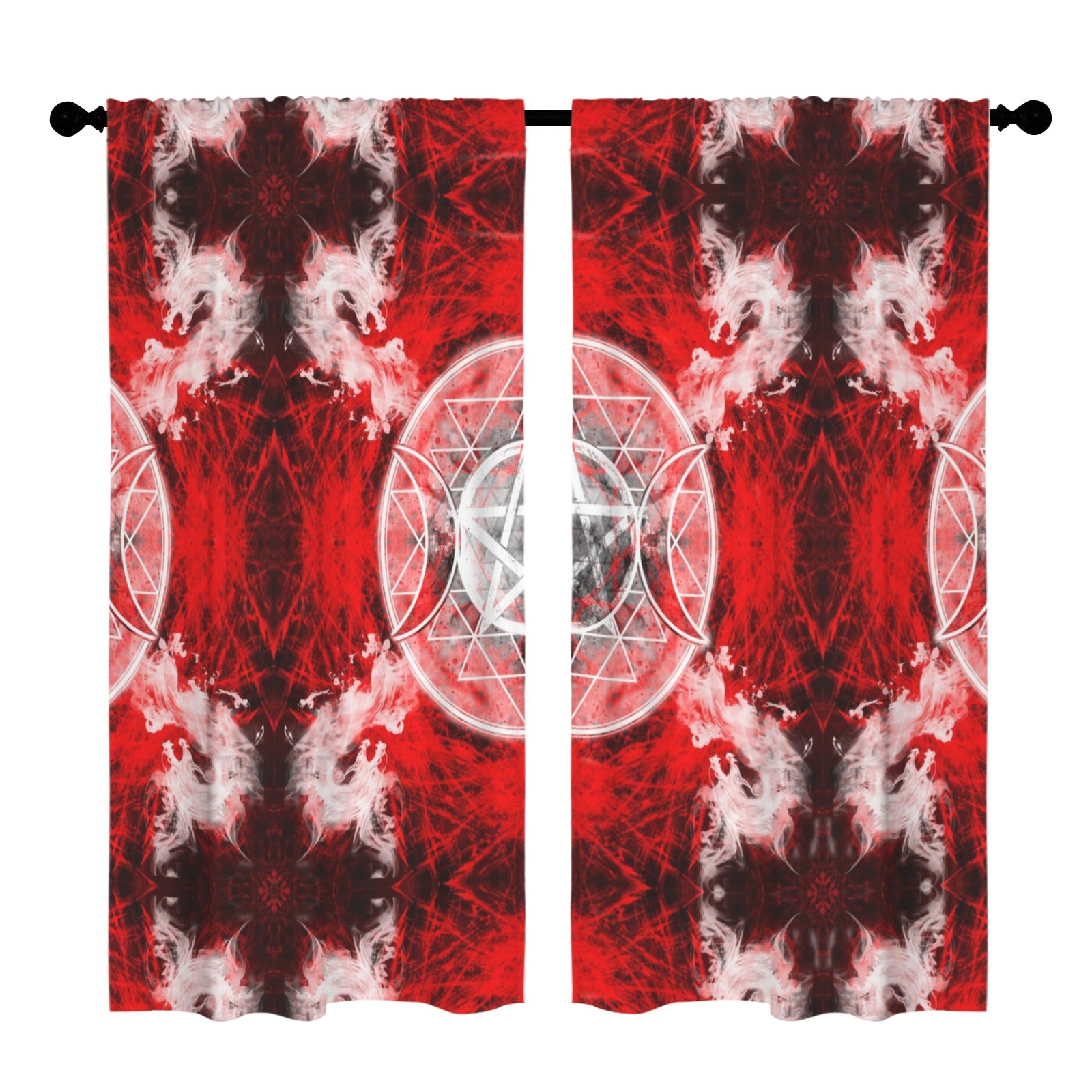 Katerina's Waiting for Hello Triple Goddess Meditations Floor-To-Ceiling Curtain 52x84inch | Ships from USA