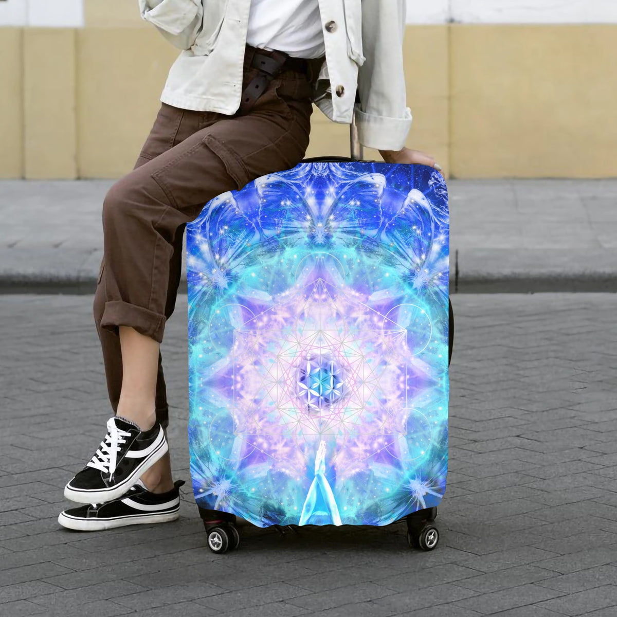 Amen Jin's Katerina's Eros & Psyche Metamorphosis Meditations Luggage Cover 28" x 30" ( Extra Large ) | Ships from USA