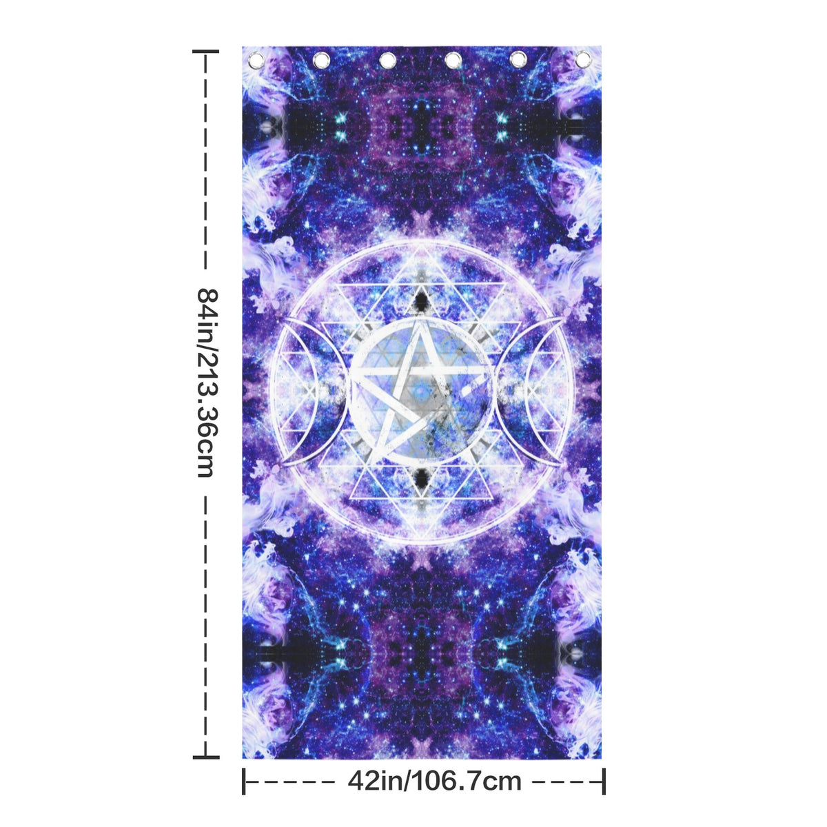 Amen Jin's Katerina's Dracularian Dragoness Triple Goddess Meditations Grommet Curtain 42" x 84" ( 1 Piece ) | Ships from USA