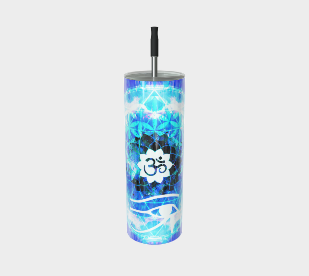 Amen Jin's Blue Sun Fairy Om Meditations Stainless Steel Tumbler