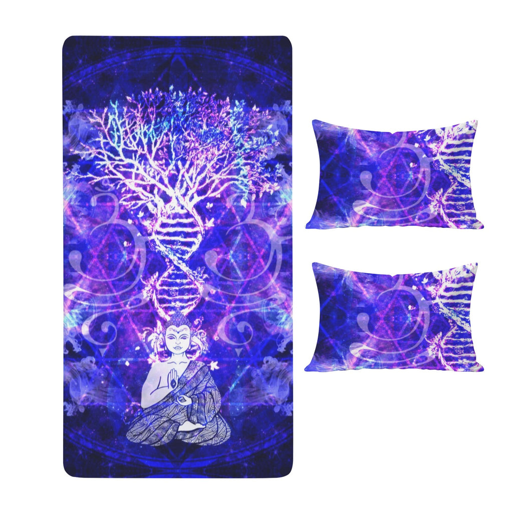 Katerina’s Dragon’s Eye Buddha Meditations Twin Bedding Set (Fitted Sheet + Pillowcases) | Ships from USA