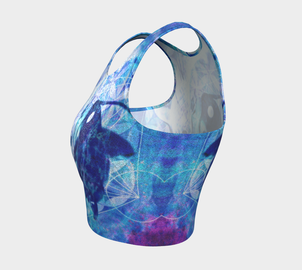 Amen Jin's Lotus Koi Meditations Athletic Crop Top