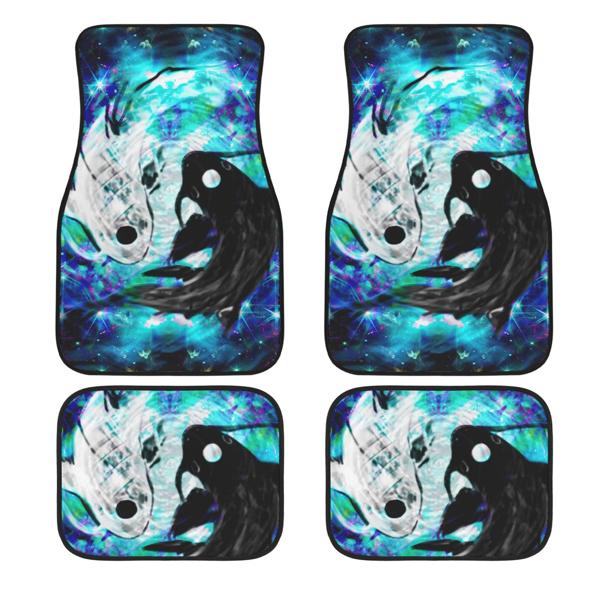 Katerina's Now & Forever Koi Desires 4-Piece Car Floor Mats （Customized Separately）| Ships from USA