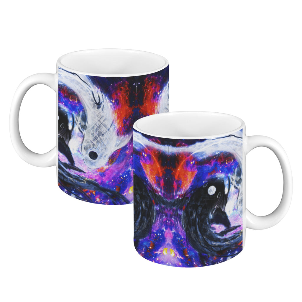 Katerina's Cassandra Koi Desires Custom White Mug(11OZ)(Set of 2) | Ships from USA