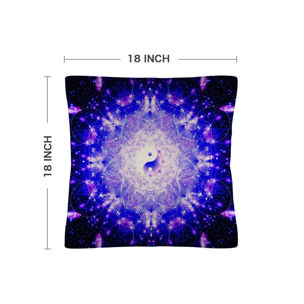 Katerina's Psyche Yin Yang Meditations Linen Throw Pillow 18" x 18" ( 1 Piece ) | Ships from USA