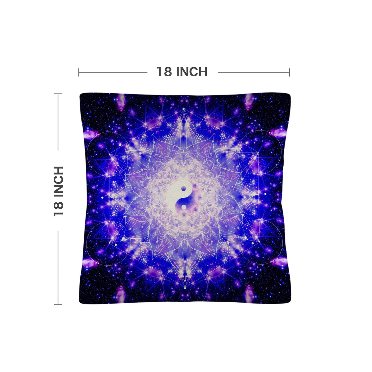 Katerina's Psyche Yin Yang Meditations Linen Throw Pillow 18" x 18" ( 1 Piece ) | Ships from USA