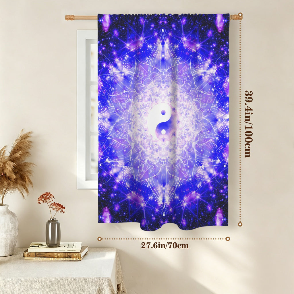 Katerina's Psyche Yin Yang Meditations Window Curtain 27.6" x 39.4" ( 1 Piece ) | Ships from USA