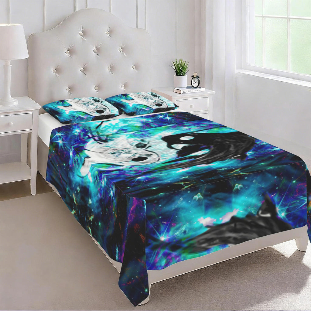 Katerina's Now & Forever Koi Desires 3-Piece Bedding Set (Bed Sheet + Pillowcases)  | Ships from USA