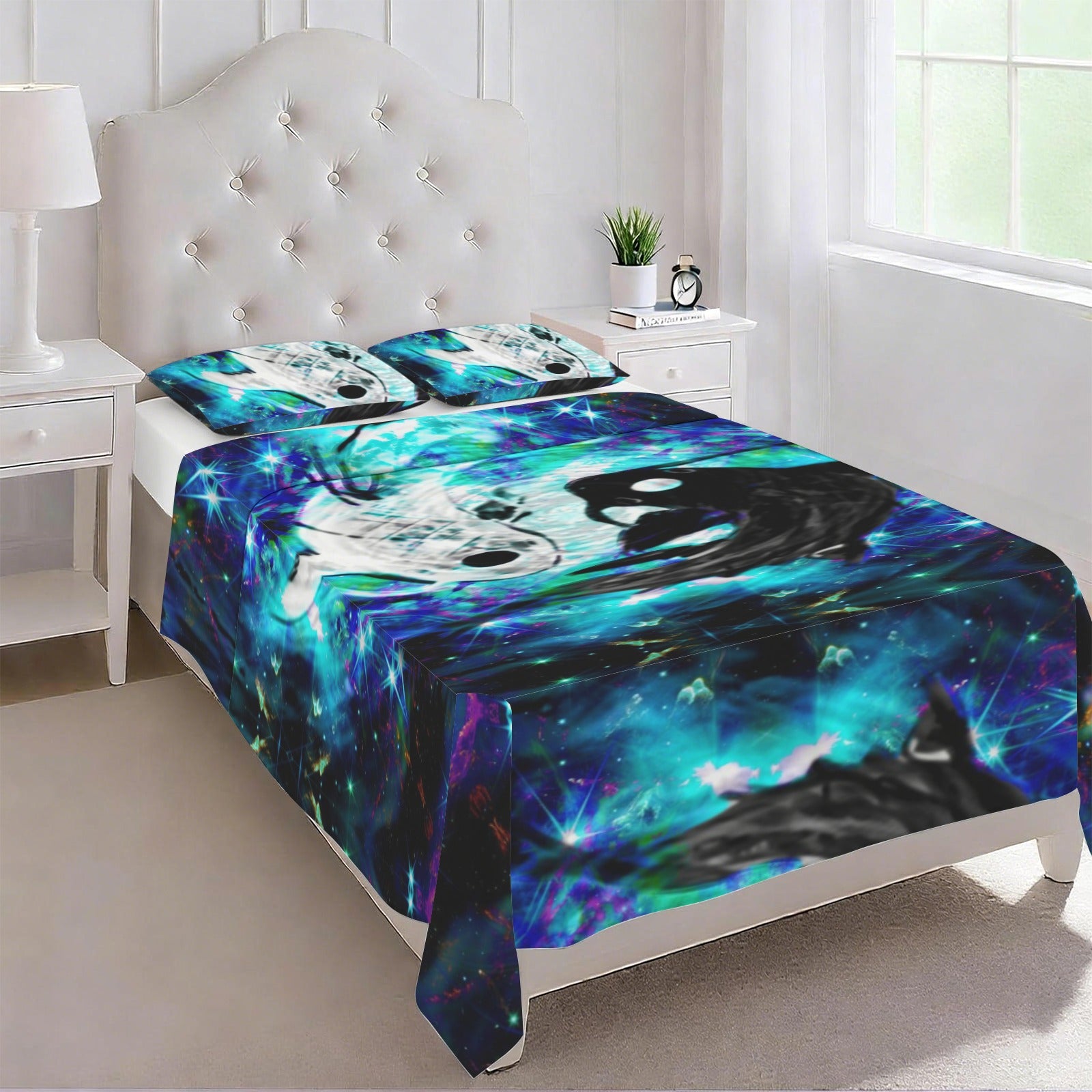 Katerina's Now & Forever Koi Desires 3-Piece Bedding Set (Bed Sheet + Pillowcases)  | Ships from USA