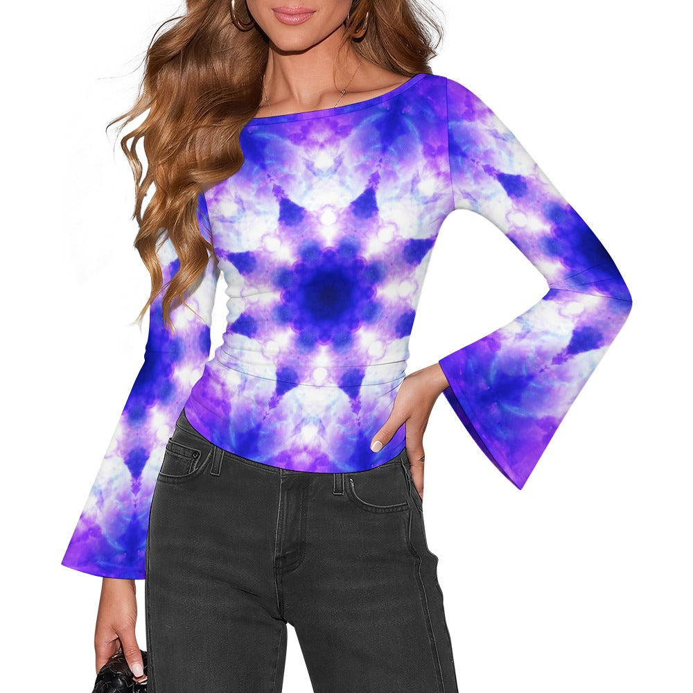 Ad Amoreum Amisi Dreams Desires Women's Boat Neck Bell Sleeve T-shirt