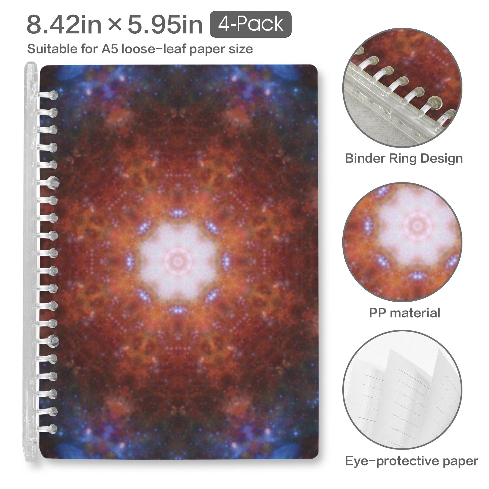 Katerina's Foreverlast Desires Loose-Leaf Notebooks ( Cover Print, 4-Pack ) | Ships from USA