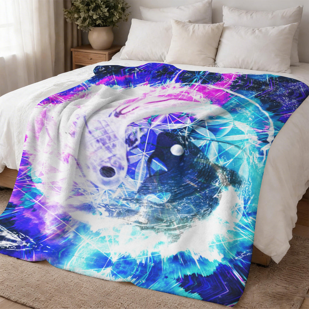 Creation's Koi Meditations Sherpa Fleece Blanket 60" x 80" | Ships from USA