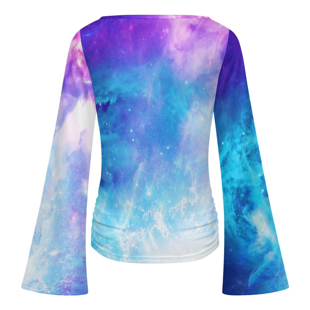 Creation's Heaven Dreams Women's Boat Neck Bell Sleeve T-shirt