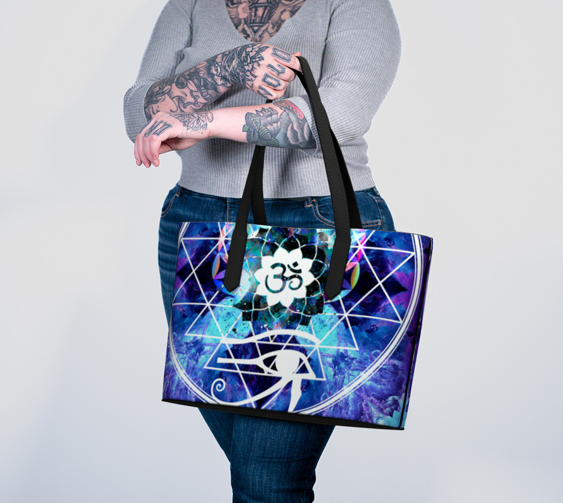 Amen Jin's Dragon's Gate Desires Fairy Om Meditations Vegan Leather Tote Bag