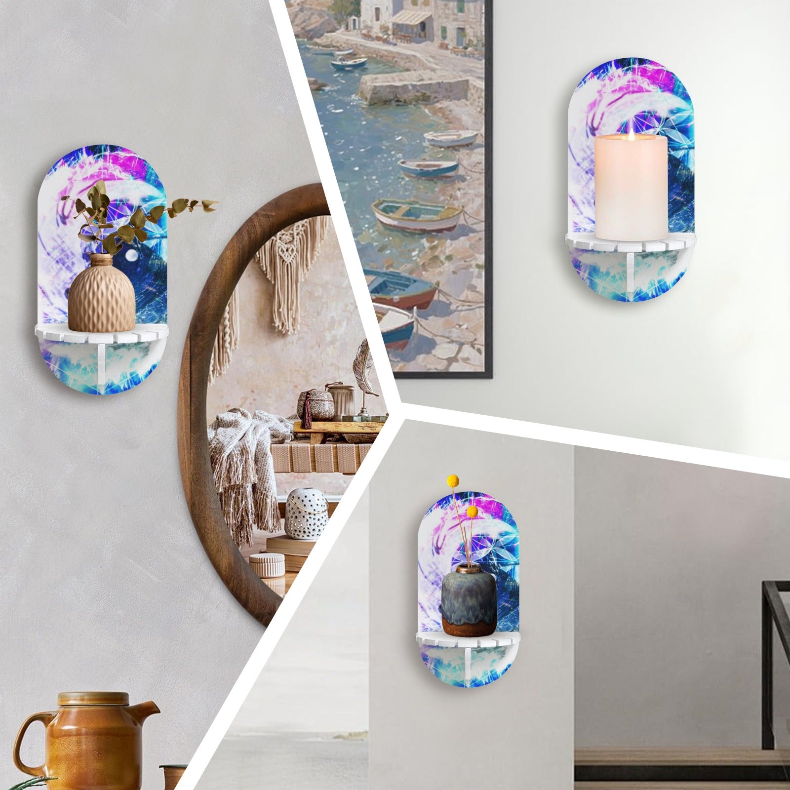 Creation's Koi Meditations Wall Mounted Candle Holder | Ships from USA