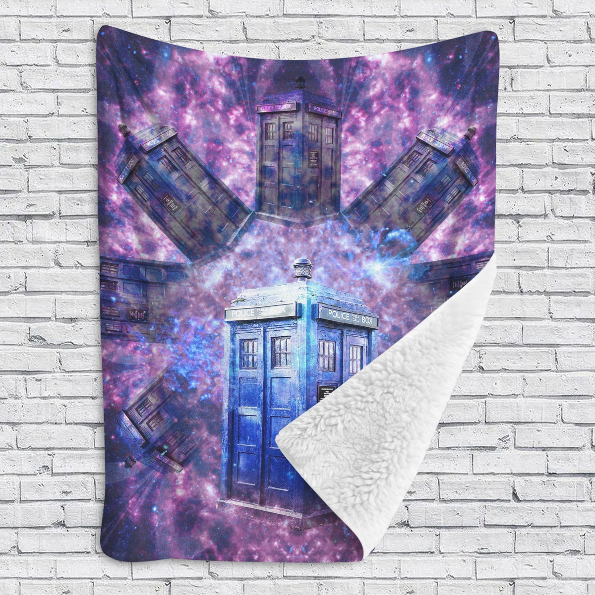 Katerina's Through Time & Space Doctor Desires Sherpa Fleece Blanket 60" x 80" | Ships from USA