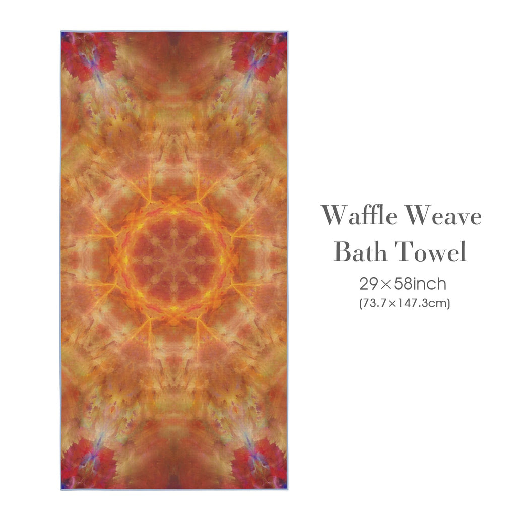 Katerina's Supernova Desires Waffle Weave Bath Towel 29" x 58" | Ships from USA