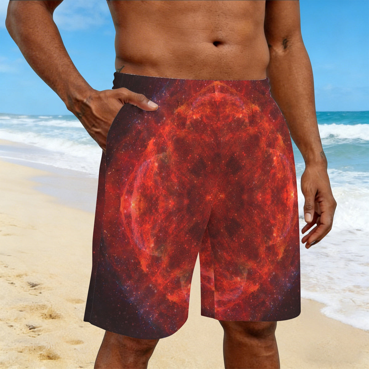 Katerina's Love & Hatred Desires Men's All Over Print Beach Shorts (Sets 26) | Ships from USA