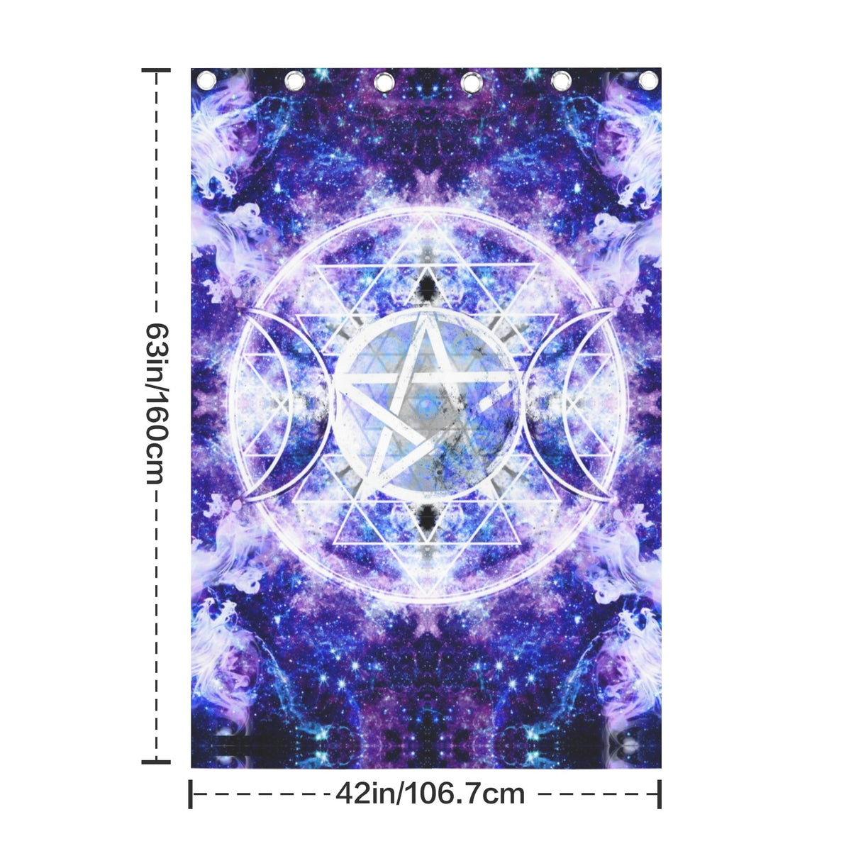 Amen Jin's Katerina's Dracularian Dragoness Triple Goddess Meditations Grommet Curtain 42" x 63" ( 1 Piece ) | Ships from USA
