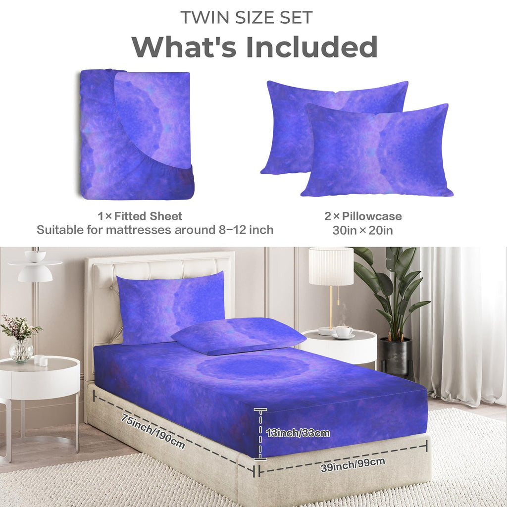 Katerina's Uncertainty in Time & Space Desires Twin Bedding Set (Fitted Sheet + Pillowcases) | Ships from USA