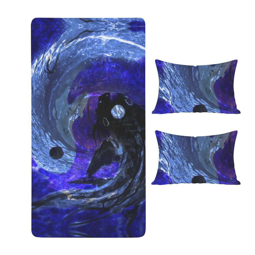 Katerina's Dragon's Eye Desires Koi Dreams Twin Bedding Set (Fitted Sheet + Pillowcases) | Ships from USA