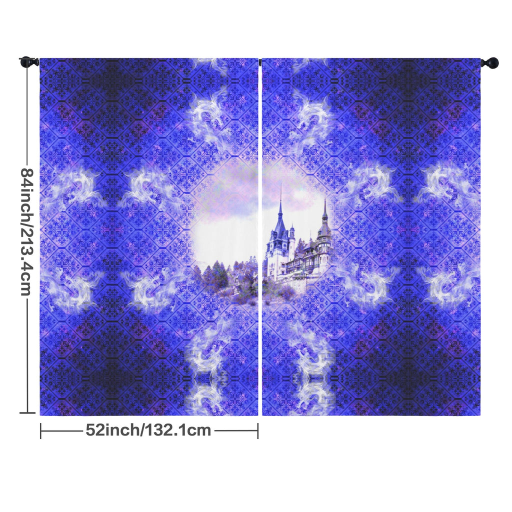 Katerina's Uncertainty in Time & Space Desires Dragoness Dreams Floor-To-Ceiling Curtain 52x84inch | Ships from USA