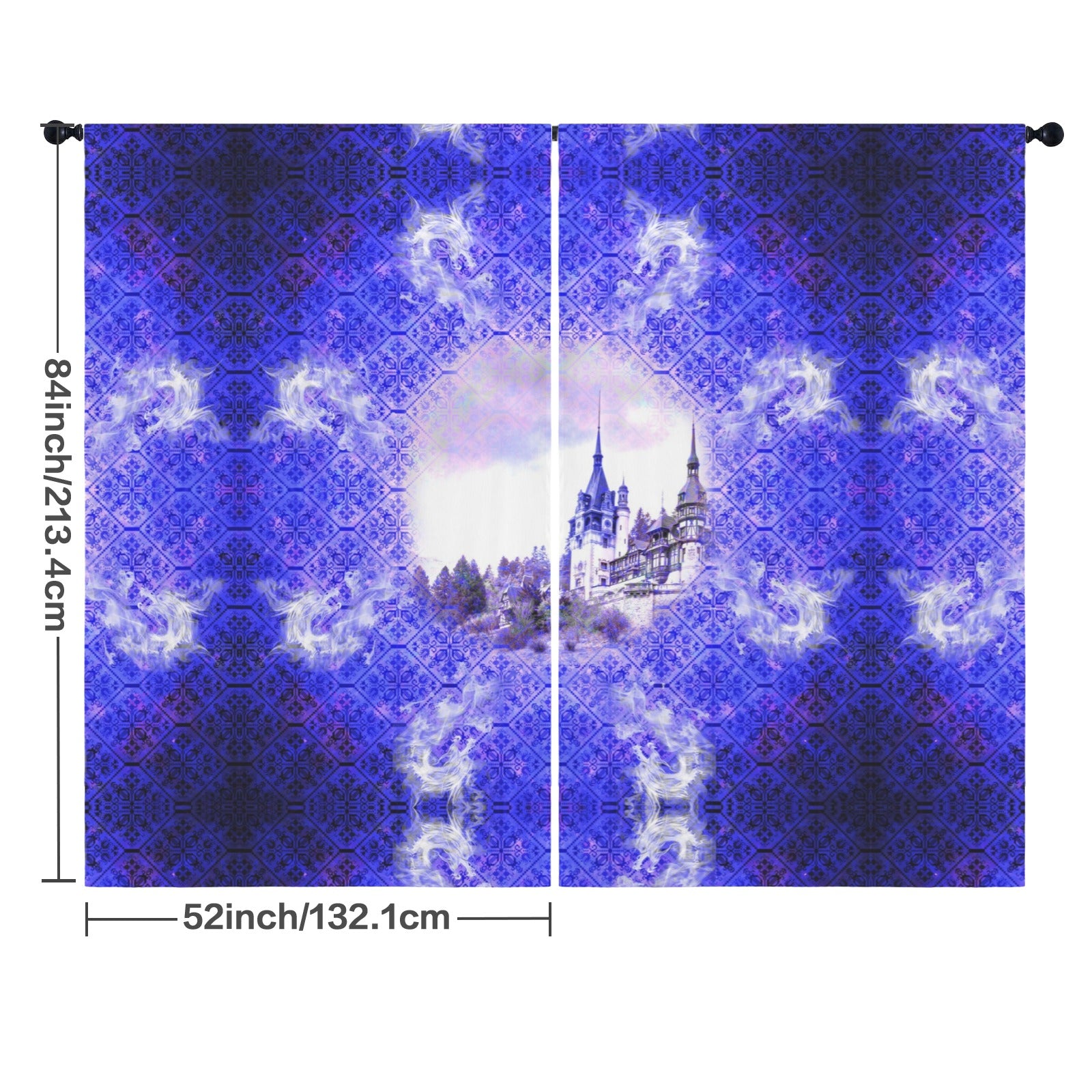 Katerina's Uncertainty in Time & Space Desires Dragoness Dreams Floor-To-Ceiling Curtain 52x84inch | Ships from USA