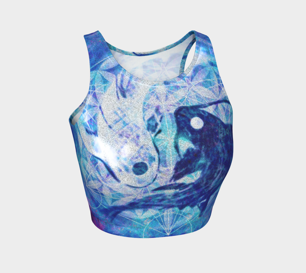 Amen Jin's Lotus Koi Meditations Athletic Crop Top
